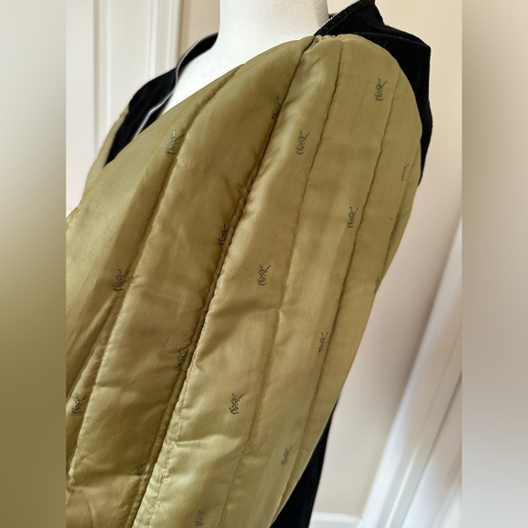 Vintage 1990s YSL Yves Saint Laurent Pour Homme Army Green Khaki Trench Coat - Picture 15 of 15